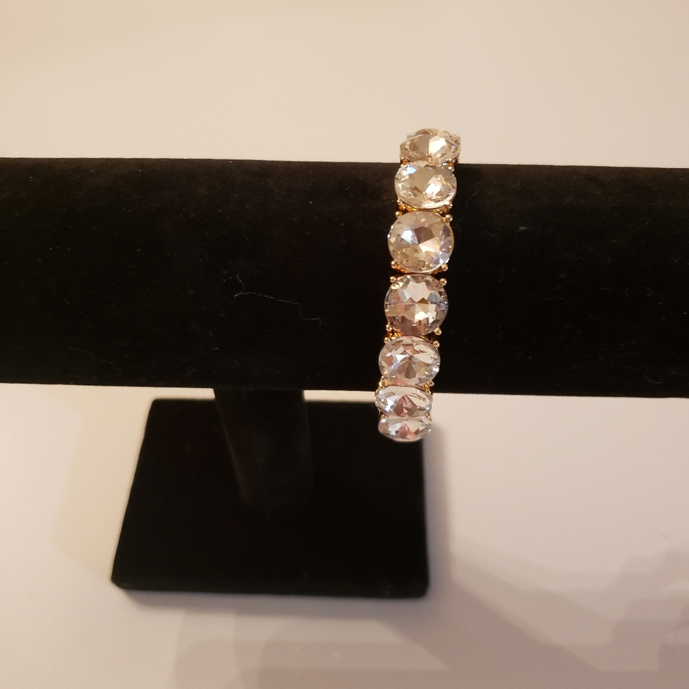 Nine West rhinestone stretchable bracelet.